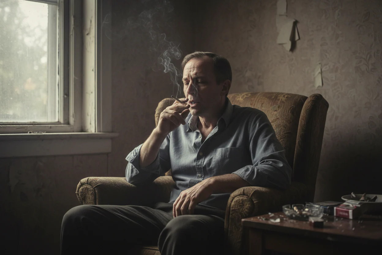 create-a-picture-of-a-man-sitting-and-smoking-who-is-not-is-good-health