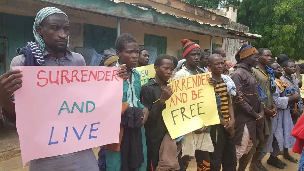 DHQ Terrorists Surrender in Nigeria